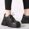 Jady Rose New In Shoes JadyRose | Vintage Black Leather Platform Oxford - Black