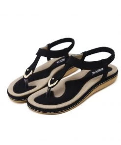 S/S 2022 SIKETU | SIGNATURE T-STRAP BLACK SLINGBACK SANDAL