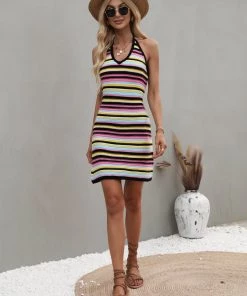 MY SHIELA KNIT MINI DRESS - BLACK