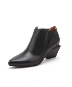 Jady Rose JadyRose | Structural-Heel Black Genuine Leather Boot New In Shoes