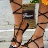 HT EN BLOOM | TIA STRAP GLADIATOR SANDAL - BLACK NEW ARRIVALS