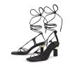 Jady Rose S/S 2022 JadyRose | BECKAS Knots Strap Leather Black Sandal