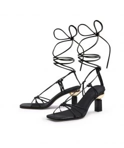 Jady Rose S/S 2022 JadyRose | BECKAS Knots Strap Leather Black Sandal