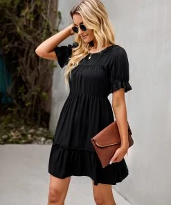 DY NEW ARRIVALS GEORGIANA DRESS - BLACK