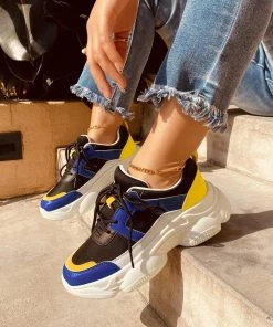 HT EN BLOOM | SEVANI MULTI COLOR DAD SNEAKER BLACK