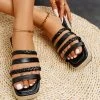 HT NEW ARRIVALS EN BLOOM | BRAIDED STRAP PLATFORM SANDAL BLACK