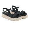 SIKETU | BRAIDED STRAP BLACK ESPADRILLE SANDAL