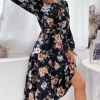 BFZY NEW ARRIVALS Smaibulun | GIVEN Floral Midi Dress - Black Print