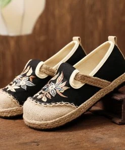 TC Blossom Vines Embroidered Strap Espadrilles - Cactus Rose