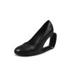Jady Rose NEW ARRIVALS JadyRose | Open Triangle-Heel Leather Pump - Black