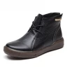 XR Rumour Has It | Modern Lace-Up Leather Ankle Boots - Black New In Shoes