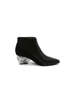 Jady Rose JadyRose | Structural-Heel Leather Bootie - Black 9 Jady Rose JadyRose | Structural-Heel Leather Bootie - Black