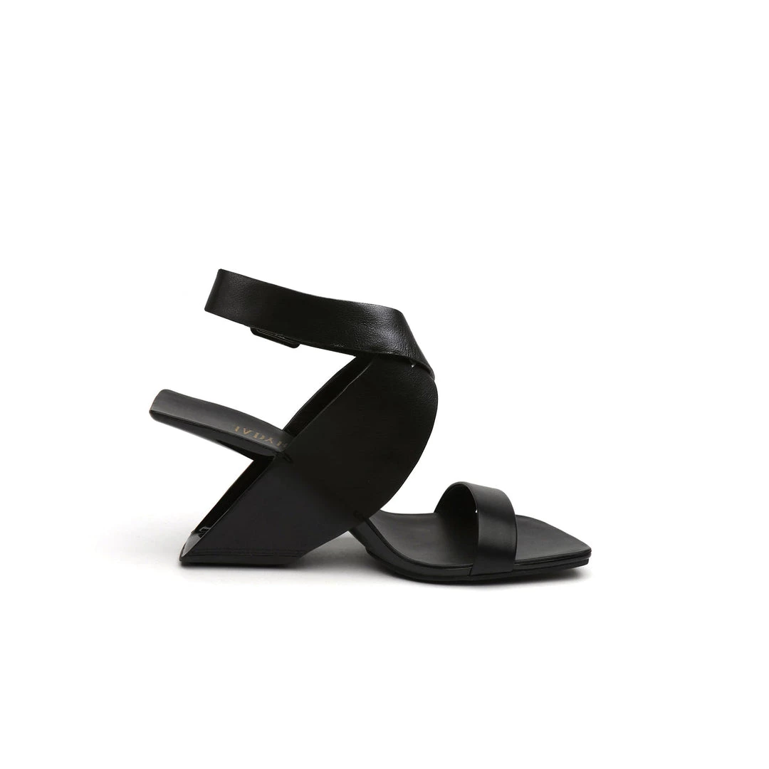 Jady Rose JadyRose | Twist Strap Open-Heel Leather Slide Sandal - Black NEW ARRIVALS 3 Jady Rose JadyRose | Twist Strap Open-Heel Leather Slide Sandal - Black NEW ARRIVALS