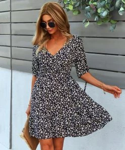 REMEDY MINI DRESS - BLACK PRINT New In Clothing