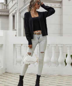 MY Smaibulun | RACHAELS Knit Cardigan Set - Black NEW ARRIVALS