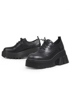 Jady Rose New In Shoes JadyRose | Vintage Black Leather Platform Oxford - Black 8 Jady Rose New In Shoes JadyRose | Vintage Black Leather Platform Oxford - Black