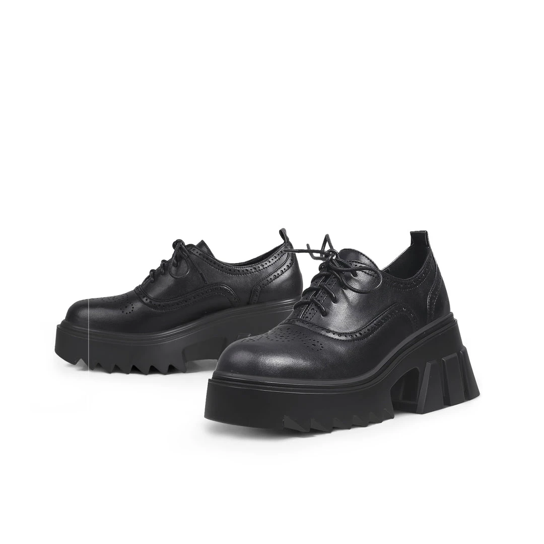Jady Rose New In Shoes JadyRose | Vintage Black Leather Platform Oxford - Black 3 Jady Rose New In Shoes JadyRose | Vintage Black Leather Platform Oxford - Black