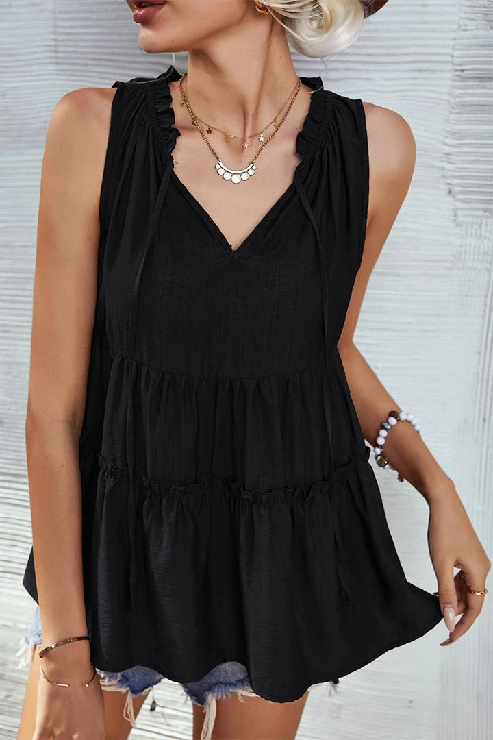 DY NEW ARRIVALS TONYA TANK TOP - BLACK 2 DY NEW ARRIVALS TONYA TANK TOP - BLACK