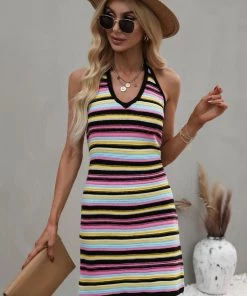 MY SHIELA KNIT MINI DRESS - BLACK