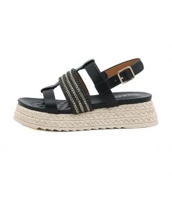 SIKETU | ESPADRILLES INSPIRED BLACK PLATFORM SANDAL NEW ARRIVALS