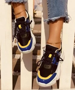 HT EN BLOOM | SEVANI MULTI COLOR DAD SNEAKER BLACK