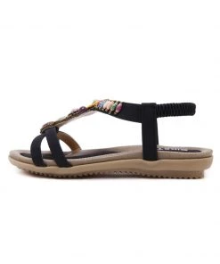 S/S 2022 SIKETU | BLACK STONE-EMBELLISHED SANDAL