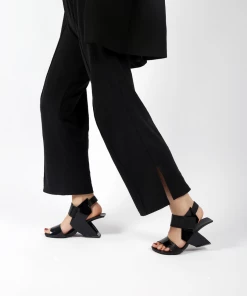 Jady Rose JADYROSE | TASH SLINGBACK BLACK LEATHER HEEL New In Shoes