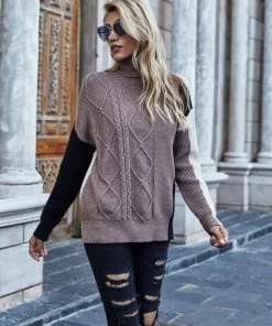 MY Smaibulun | ROSAFA Turtleneck Black White Contrasting Knit Jumper New In Clothing