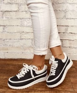 HT EN BLOOM | RUBY TOE CAP SNEAKERS BLACK New In Shoes