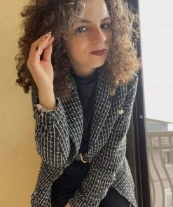 YBL Smaibulun Doll | Swallow Black Plaid Blazer