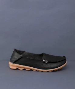 ATC Side Metallic Trim Leather Loafers - MAMA LOVE Shop Loafer