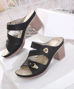 Metal Heart Stack Sandals -SIKETU New In Shoes