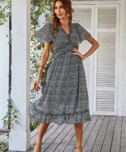 DY ROSALINDA MIDI DRESS - BLACK NEW ARRIVALS