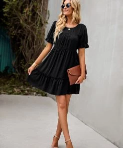DY NEW ARRIVALS GEORGIANA DRESS - BLACK