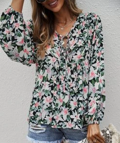 DY DUA LIPA FLORAL TOP - BLACK NEW ARRIVALS