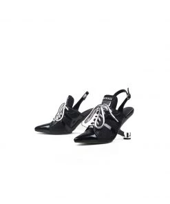 Jady Rose New In Shoes JadyRose | Calculated Tongue Black Leather Slingback 9 Jady Rose New In Shoes JadyRose | Calculated Tongue Black Leather Slingback