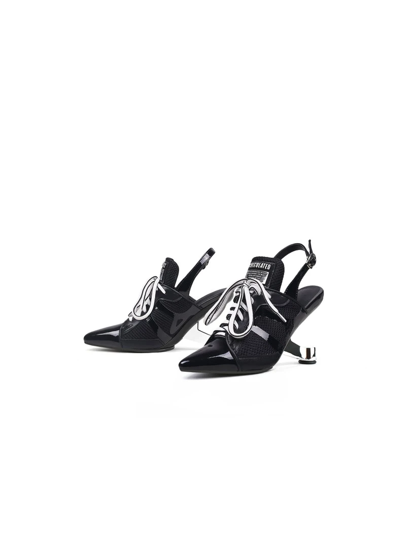 Jady Rose New In Shoes JadyRose | Calculated Tongue Black Leather Slingback 3 Jady Rose New In Shoes JadyRose | Calculated Tongue Black Leather Slingback