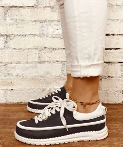 HT EN BLOOM | RUBY TOE CAP SNEAKERS BLACK New In Shoes