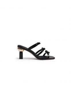 Jady Rose JadyRose | Isora Triple Bow Strap Heel Pump - Black