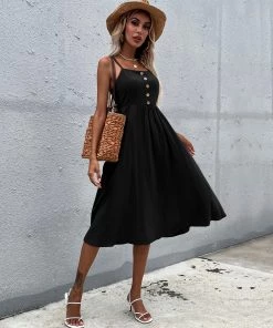 BFZY LINDSAY Linen Blend Dress - Black 8 BFZY LINDSAY Linen Blend Dress - Black