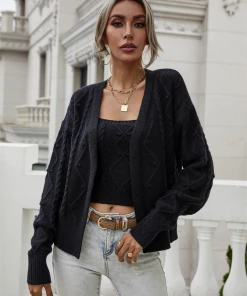 MY Smaibulun | RACHAELS Knit Cardigan Set - Black NEW ARRIVALS