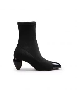 Jady Rose JadyRose | Mid-Heel Stretch Upper Sock Boot -Black 8 Jady Rose JadyRose | Mid-Heel Stretch Upper Sock Boot -Black