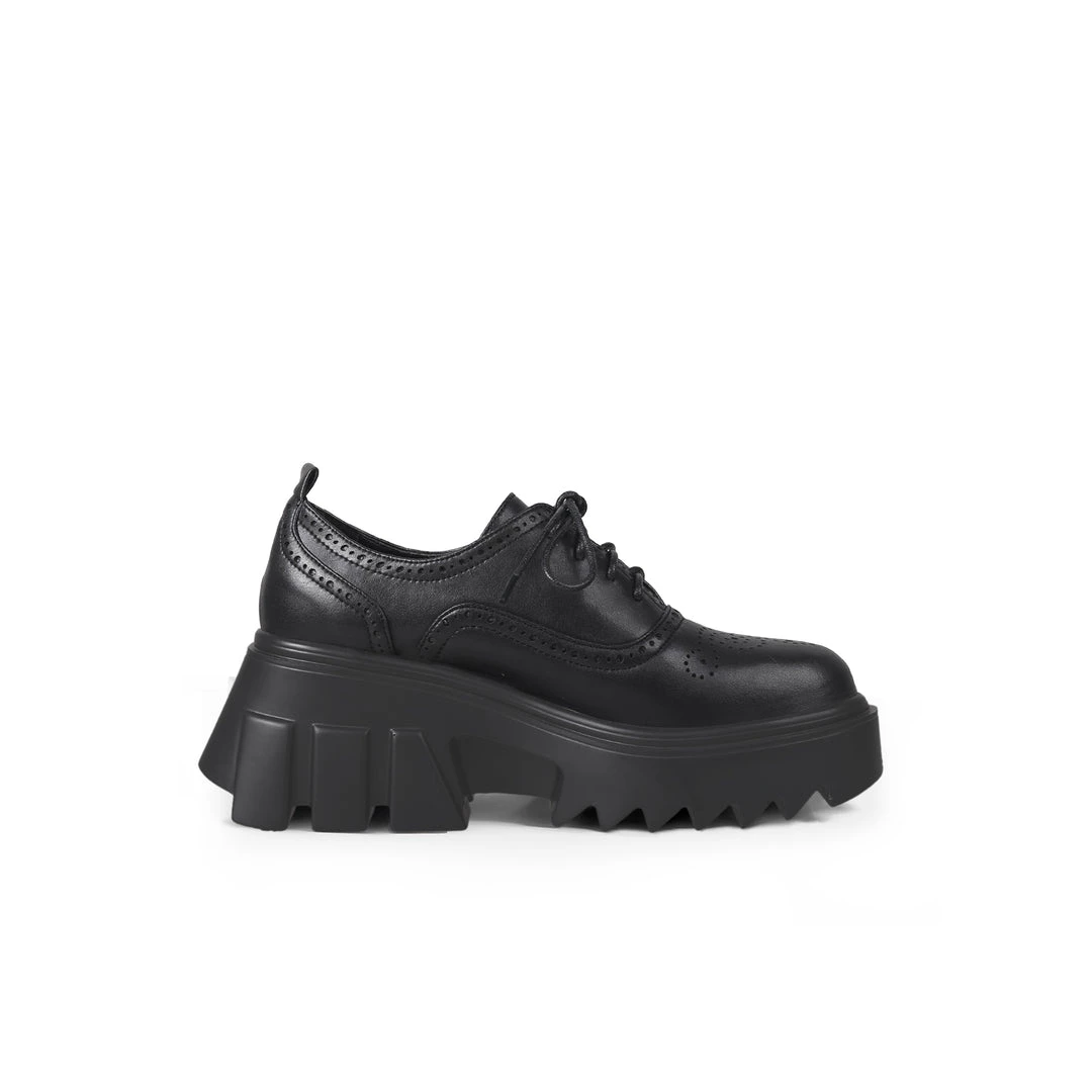 Jady Rose New In Shoes JadyRose | Vintage Black Leather Platform Oxford - Black 4 Jady Rose New In Shoes JadyRose | Vintage Black Leather Platform Oxford - Black