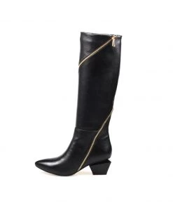 Jady Rose New In Shoes JadyRose | Black Round Side-Zip Knee-Hight Boot 9 Jady Rose New In Shoes JadyRose | Black Round Side-Zip Knee-Hight Boot