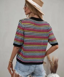 MY BEE CROCHET KNIT TOP - BLACK 8 MY BEE CROCHET KNIT TOP - BLACK