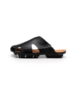 GLF Maibulun | Massage Sole Cut-Out Genuine Leather Mule - Black NEW ARRIVALS
