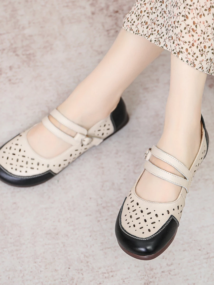 XR Rumour Has It | Perforated Double Cross Strap Leather Mary Jane Flats- Black New In Shoes 3 XR Rumour Has It | Perforated Double Cross Strap Leather Mary Jane Flats- Black New In Shoes