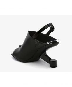 Jady Rose JadyRose | Elevator-Heel Leather Slingback Sandal S/S 2022