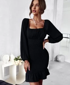 DY NEW ARRIVALS CALEIGH MINI DRESS - BLACK