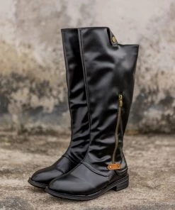 AL New In Shoes En Bloom | Side-Pocket Slouchy Long Boot - Black